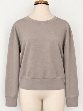 Danskin Taupe Textured Cropped Sweatshirt – Size M